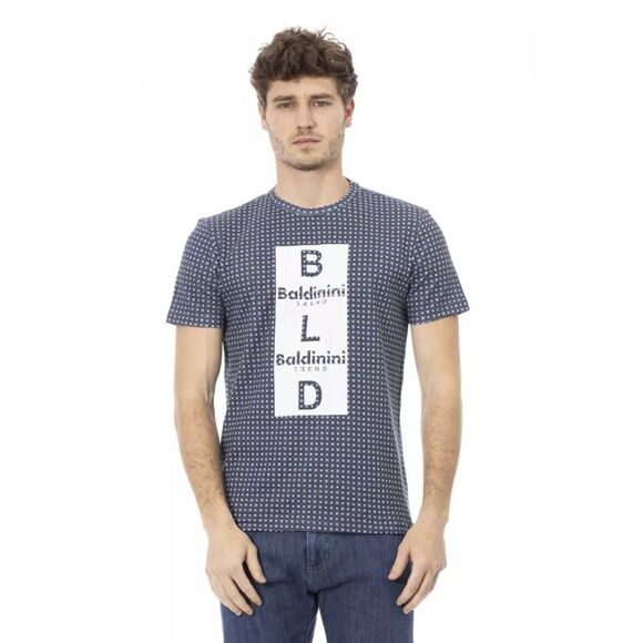 Baldinini Trend Printed Dot TShirt Men Gray T-Shirts